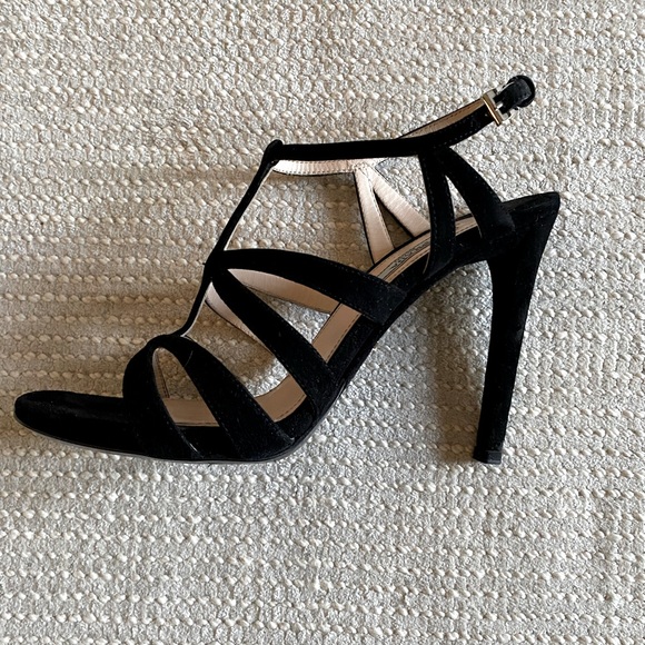 Prada Calzature Donna Camoscio black suede high heel sandals - Picture 2 of 7